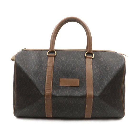 Christian Dior Black Brown Monogram Trotter Honeyc - Picture 1 of 12